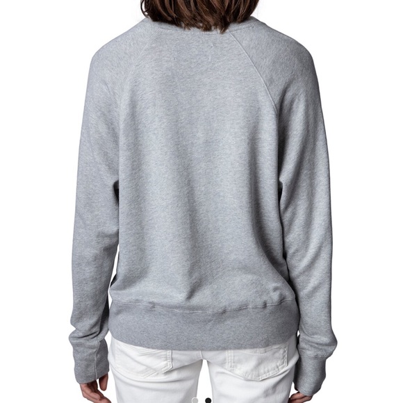 Zadig & Voltaire sweatshirt “LOVE” gray size L NWT - Picture 2 of 7